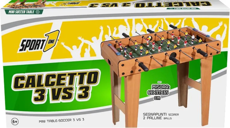 Calciobalilla con Aste Passanti 69x37x65 cm in Mdf...