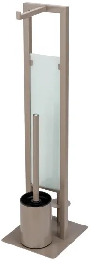 WENKO 25553100 - Scopino WC RIVALTA 18x70 cm beige/nero