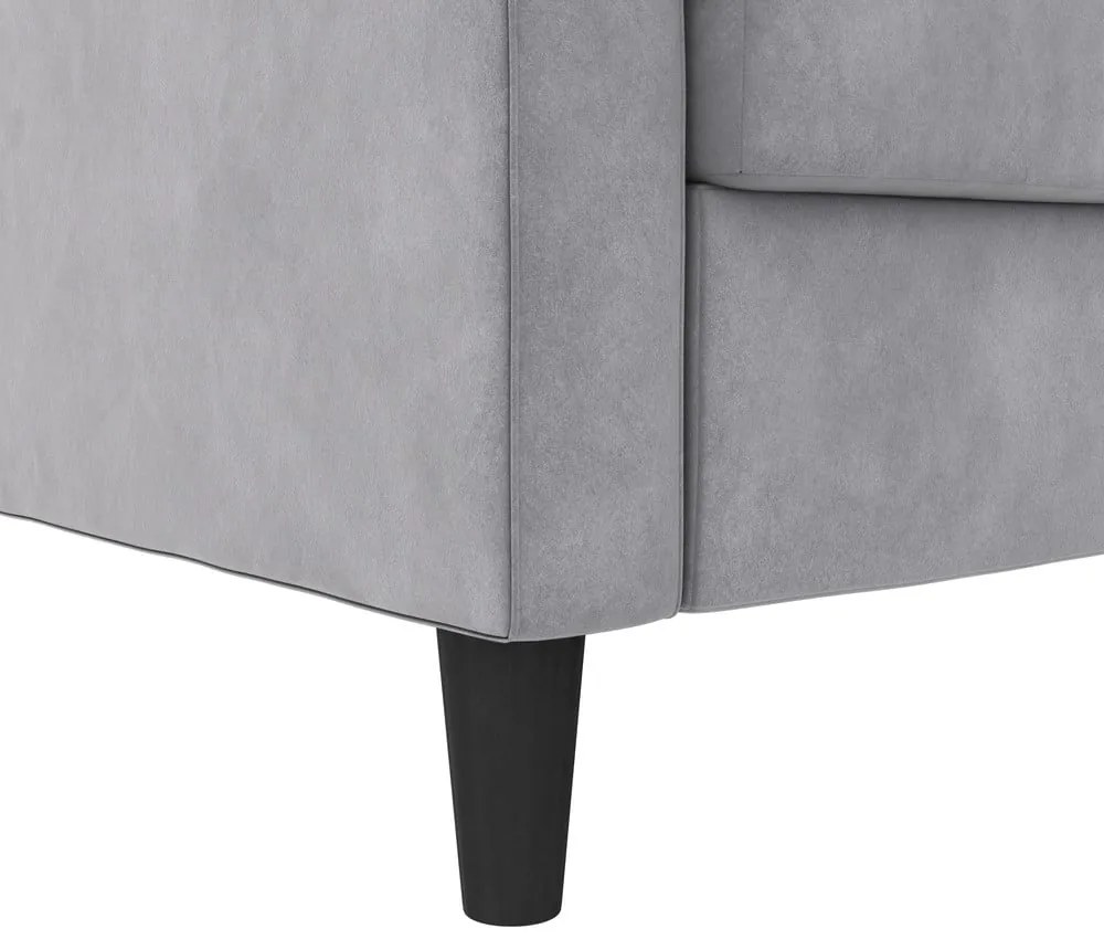 Divano angolare grigio chiaro in velluto Presley - Støraa