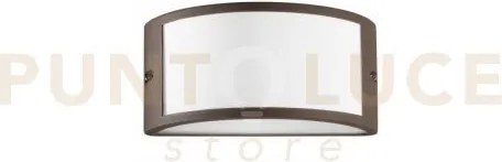 Applique austin bronzo 1 luce attacco e27 ip54 25x13x12cm in alluminio