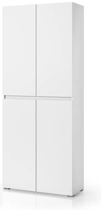 Mobile lavanderia Laundry 4 ante in truciolare bianco P 37 x L 80 x H 195 cm