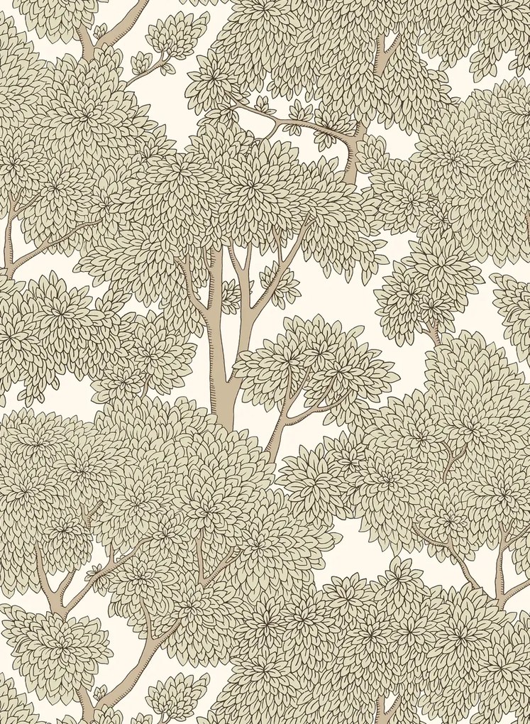 Josephine Munsey Tapete Stockend Woods - Cotswold White/ Maitland Green