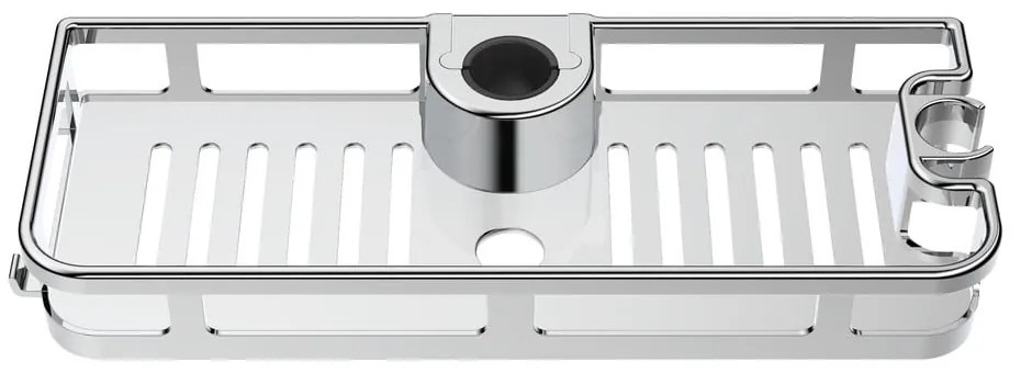 Mensola autoportante in plastica per bagno in argento lucido Libertà - Wenko