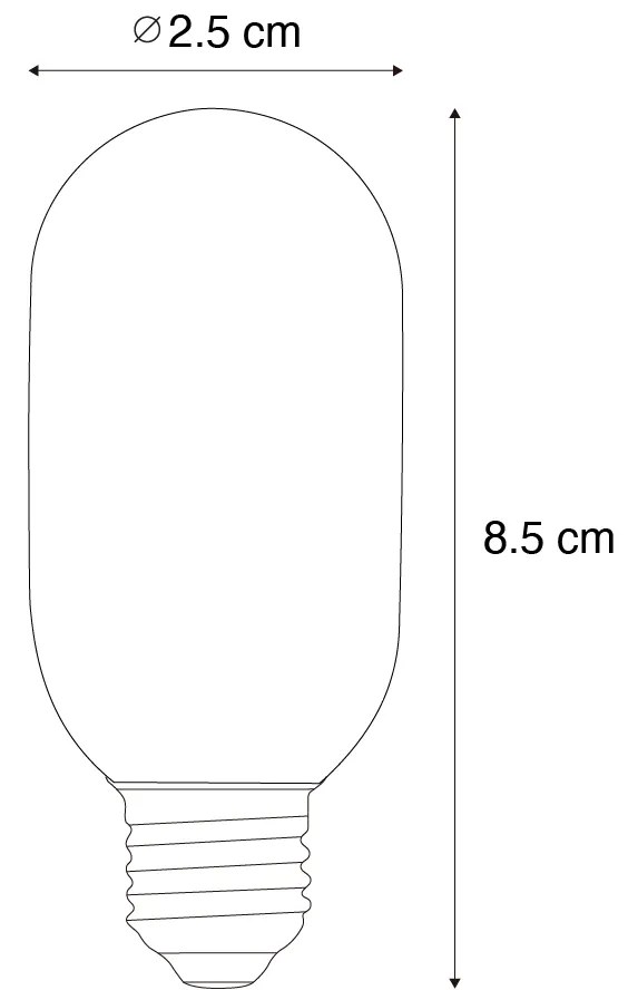 Set di 5 Lampadina LED dimmerabile E14 Oro T25 4W 250lm 2200K