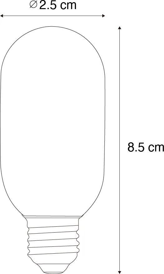 Set di 5 lampadine LED E14 dimmerabili oro T25 4W 300 lm 2200K