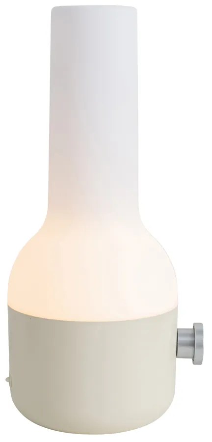 Set di 2 lampade da tavolo per esterni beige con bianco, con LED ricaricabile - Haard