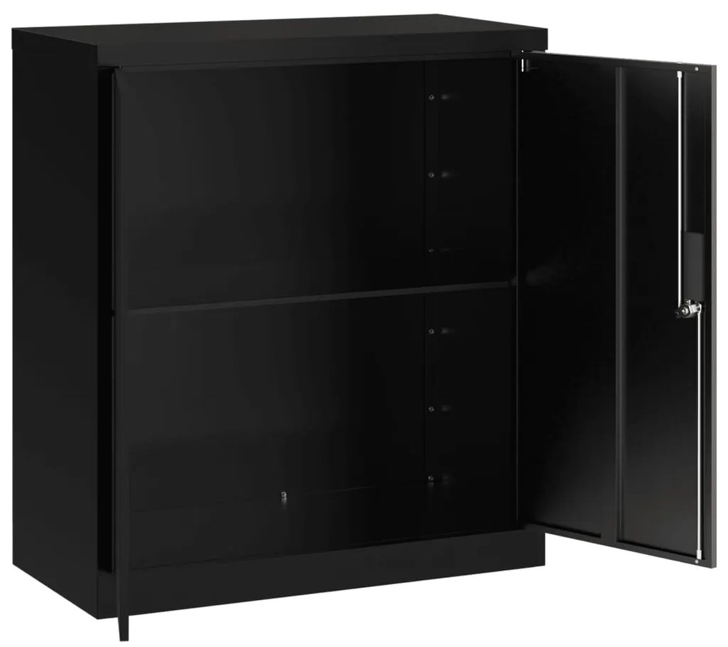 Armadio classificatore nero 79x40x90 cm in acciaio