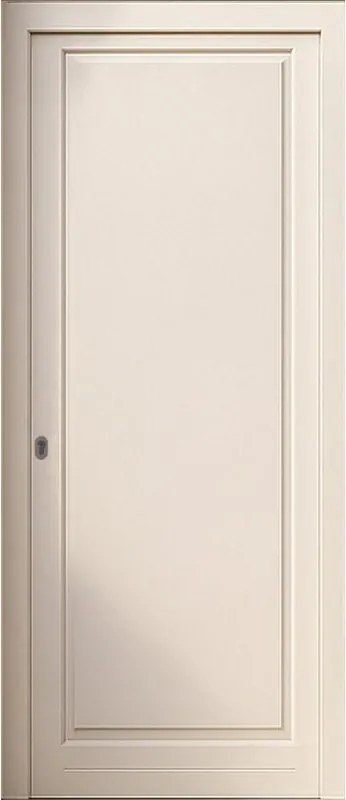 Portoncino d'ingresso Bugnale 12 L 80 x H 210 cm in alluminio bianco/noce, apertura spingere a destra