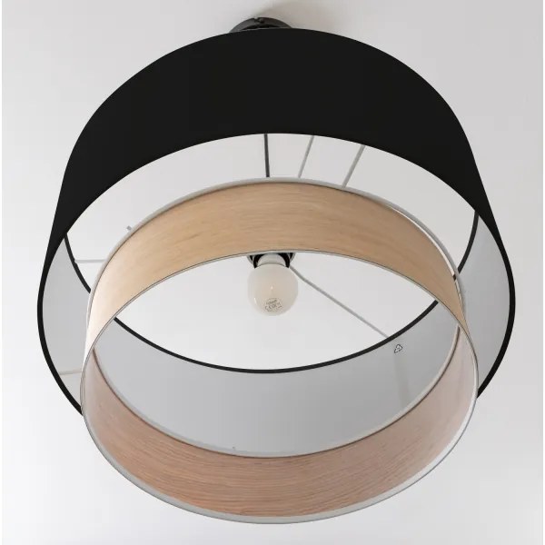 Brilagi - Lampadario LED a cavo CERIA 1xE27/40W/230V Ø 50 cm nero/beige