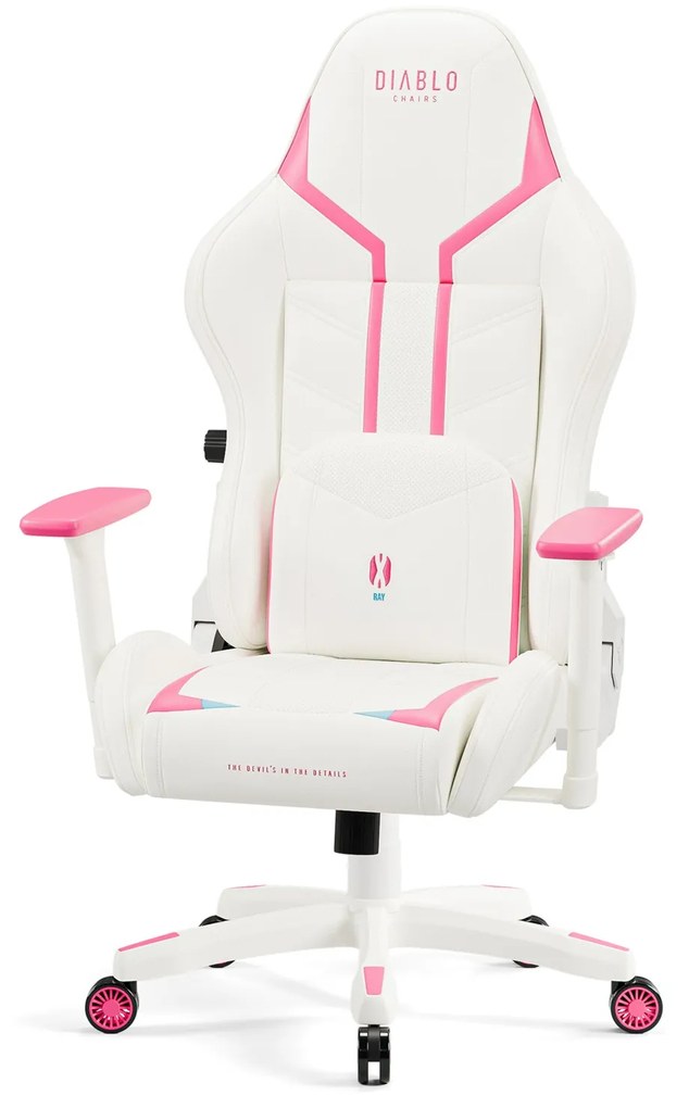 Sedia da gaming Diablo X-Ray 2.0 Small: Bianco e Rosa