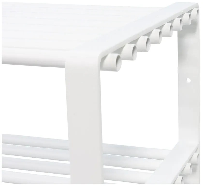 Scarpiera bianca in metallo 70x49x29 cm Rex – Spinder Design