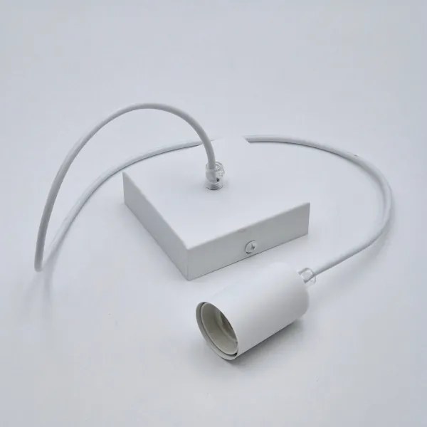 Lampadario a sospensione con filo ASTRID 1xE27/60W/230V bianco