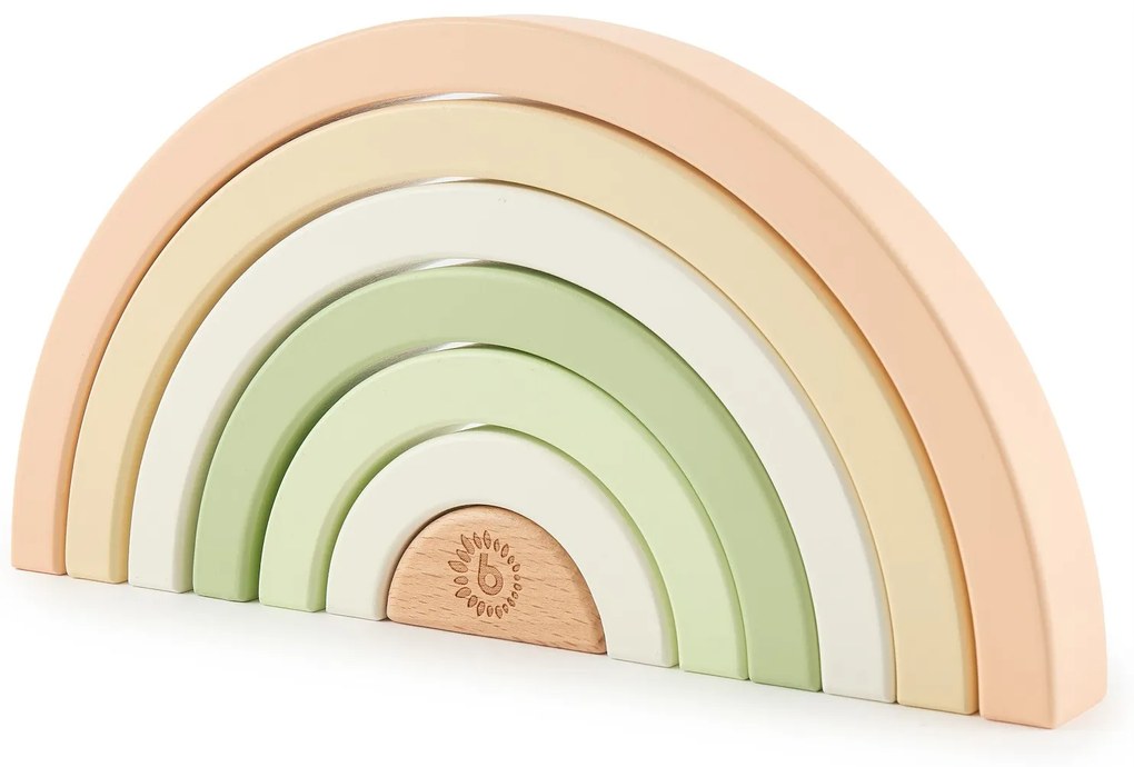 Bieco - Arcobaleno impilabile in legno - coniglietto Fine