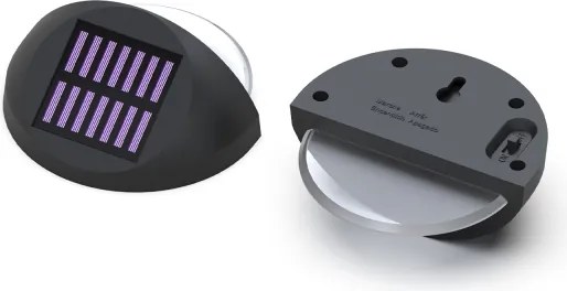 Aigostar - Applique a LED solare LED/1W/1,2V nero 2700K IP44