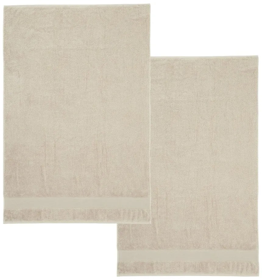 Set di 2 asciugamani in spugna di cotone beige 90x140 cm Anti-Bacterial - Catherine Lansfield
