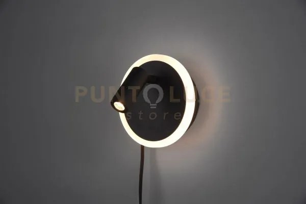 Jordan applique led 2w 200lm, 3000k - 5w 550lm, 3000k nera doppia i...