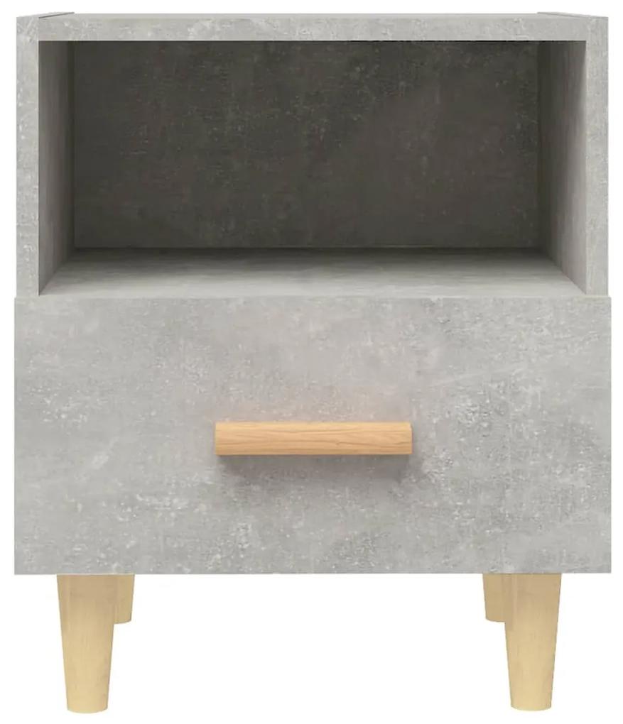 Comodini 2 pz grigio cemento 40x35x47 cm