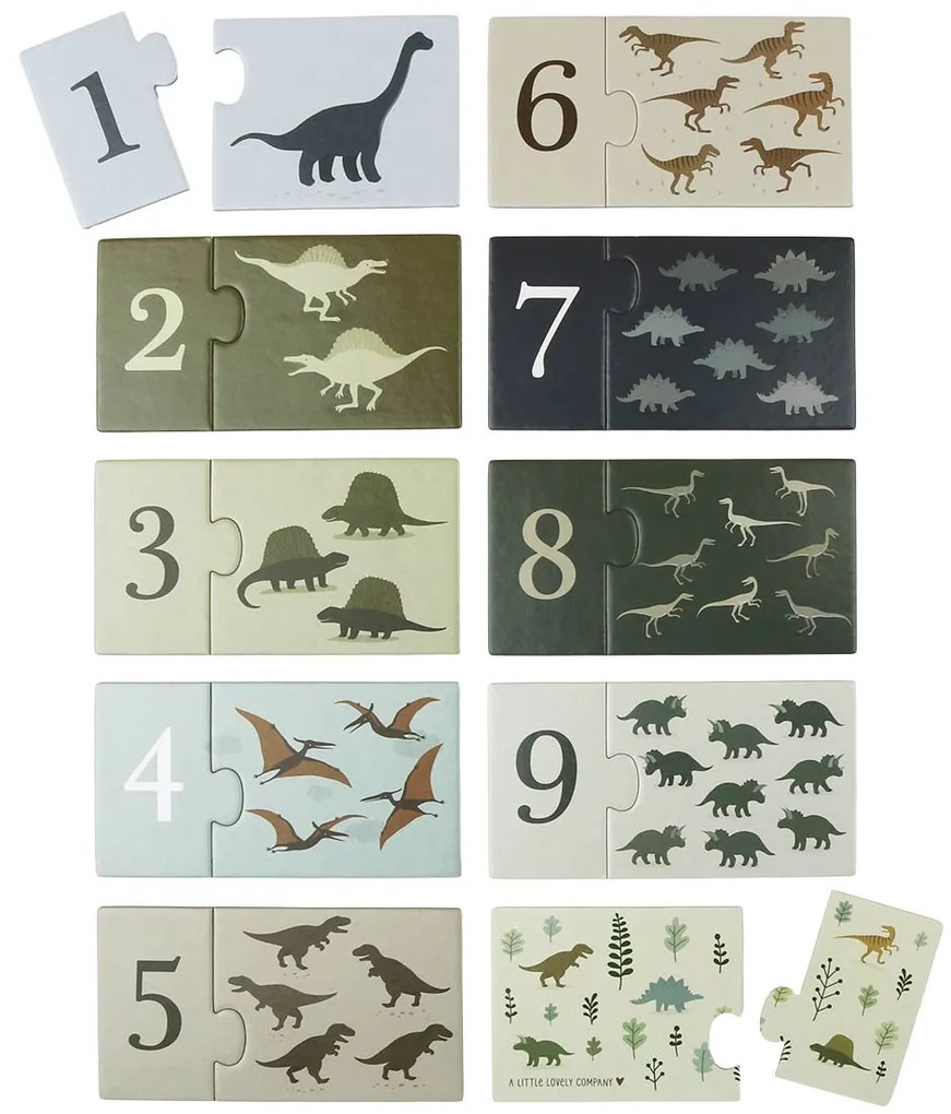 A Little Lovely Company - puzzle di numeri - dinosauri