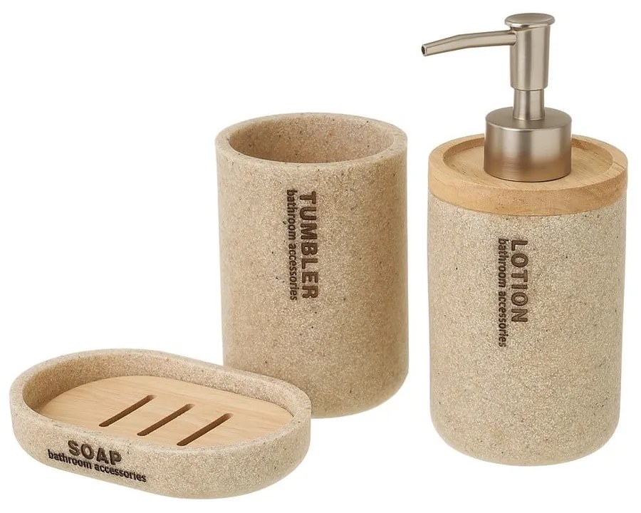 Set accessori bagno beige - Casa Selección