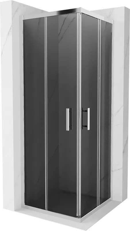 Mexen Rio cabina doccia quadrata 70 x 70 cm, grafite, cromo - 860-070-070-01-40