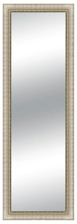 Specchio rettangolare in legno avorio 52 x 137 cm