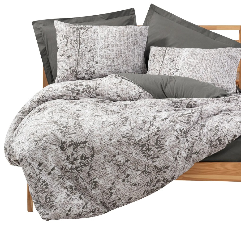 Set copripiumino matrimoniale beige e grigio