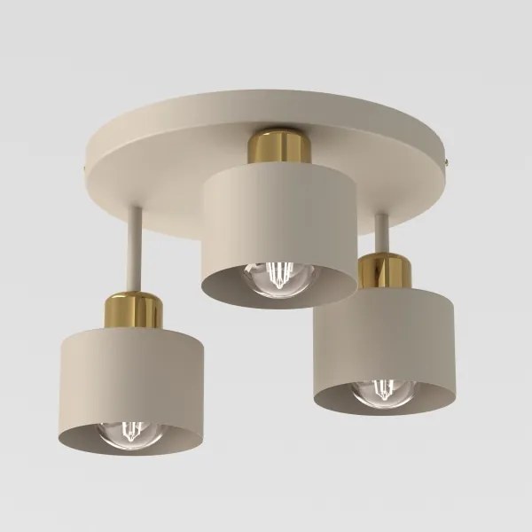 Plafoniera PARKLA 3xE27/15W/230V beige/oro