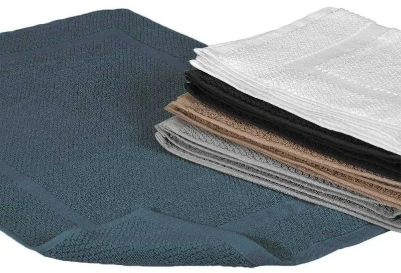 Tappeto bagno scendi doccia 100% cotone turchese cobalto 45x65 cm