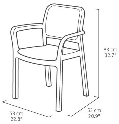 Sedie Da Esterno In Resina Effetto Rattan Con Braccioli Samanna Keter Grafite