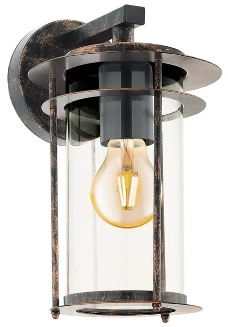 Applique industriale da esterno Valdeo ruggine IP44 1X E27 EGLO