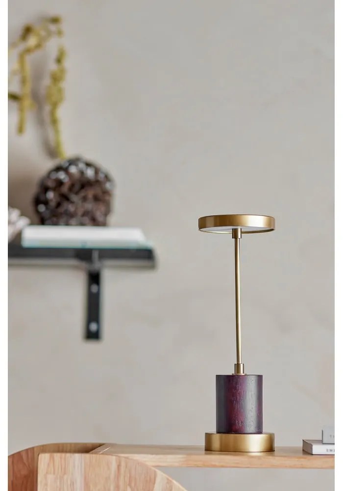 Lampada da tavolo a LED dimmerabile in oro con paralume in metallo (altezza 30 cm) Chico - Bloomingville