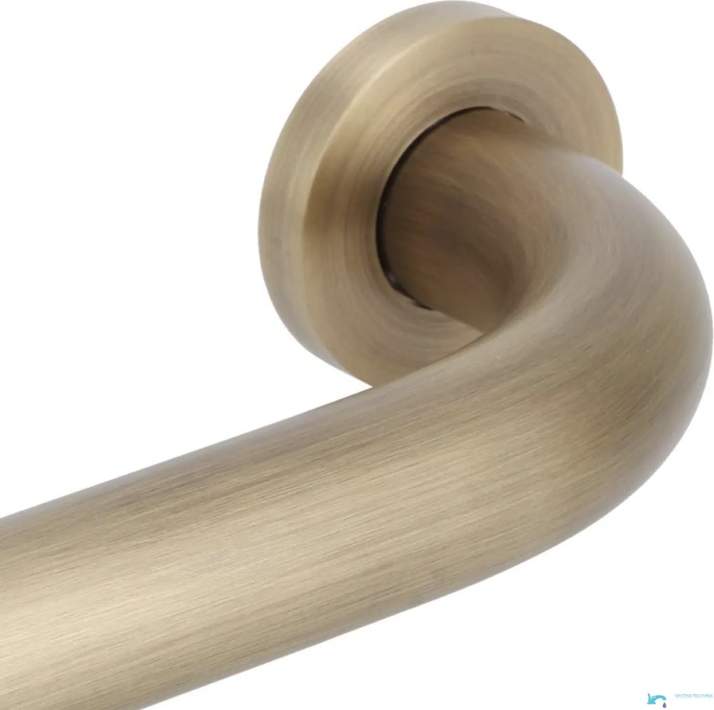 Supporto da bagno a parete EYN DB1008 da 35 cm con finitura ottone anticato