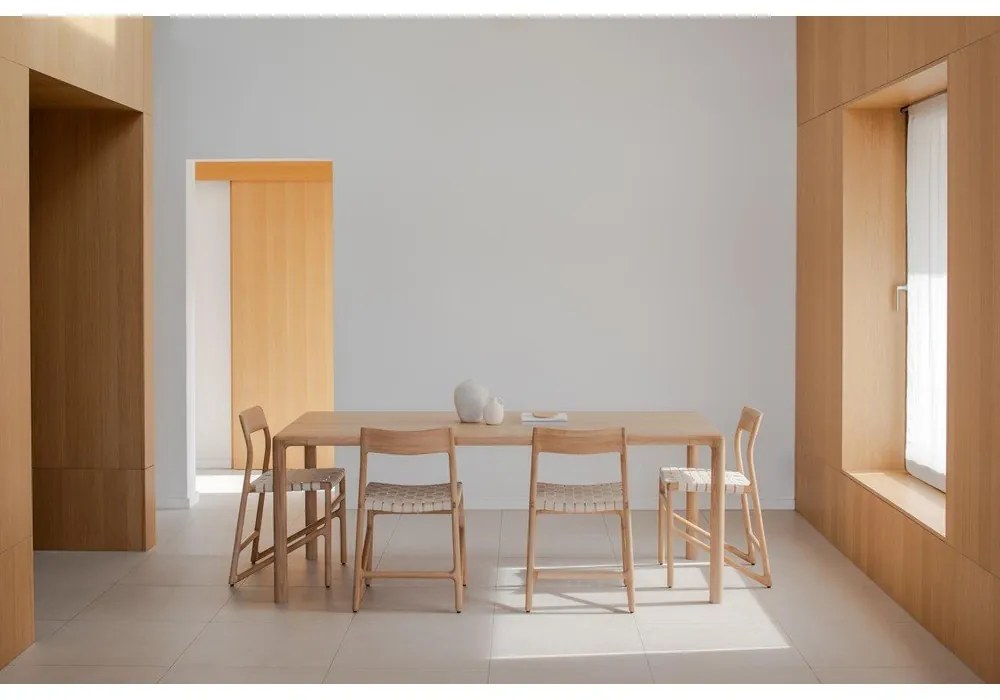 Tavolo da pranzo in rovere massiccio 90x200 cm Derven – Gazzda