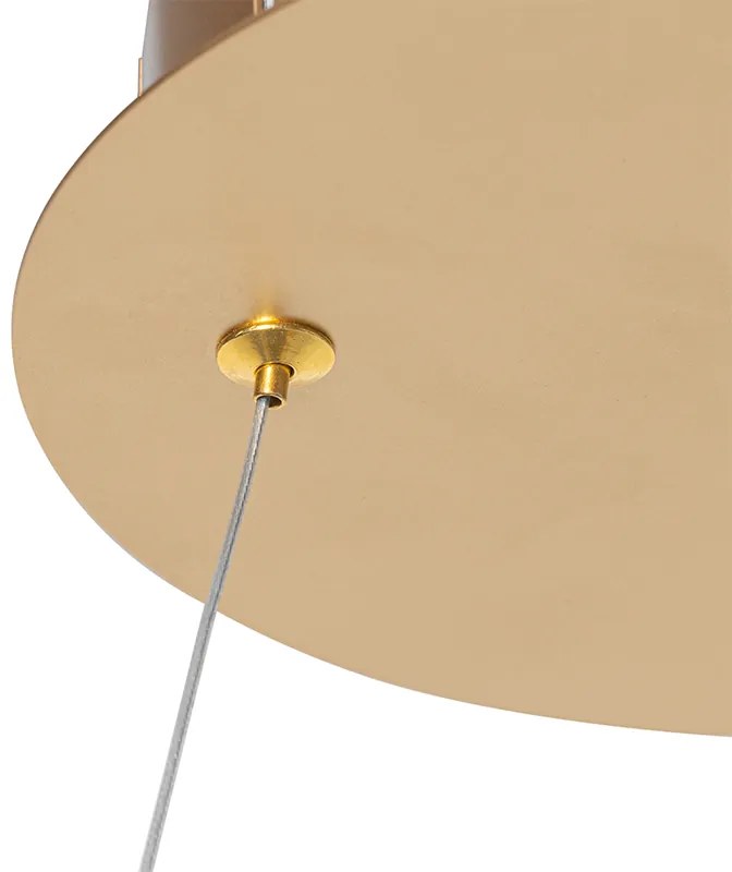 Lampada a sospensione di design oro 60 cm incl. LED dimmerabile a 3 livelli - Anello