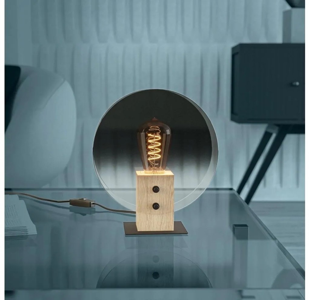 Eglo 390143 - Lampadario a sospensione con filo MILLENA 1xE27/40W/230V fumé