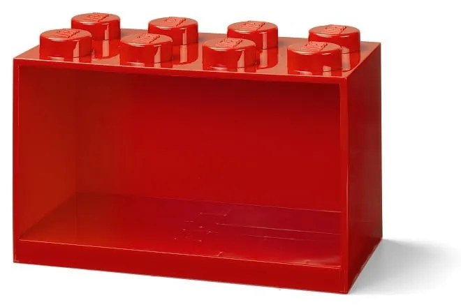 Mensola a muro rossa per bambini Brick 8 - LEGO®