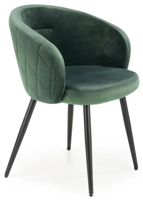 Sedia da pranzo CALMURE verde scuro