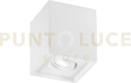 Plafoniera space quadrata orientabile bianca 1 luce attacco gu10 13...