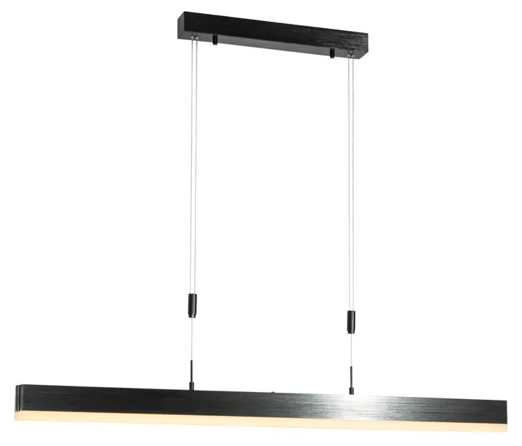 Lampada a sospensione regolabile nera 150 cm con LED dimmerabile - Lamba