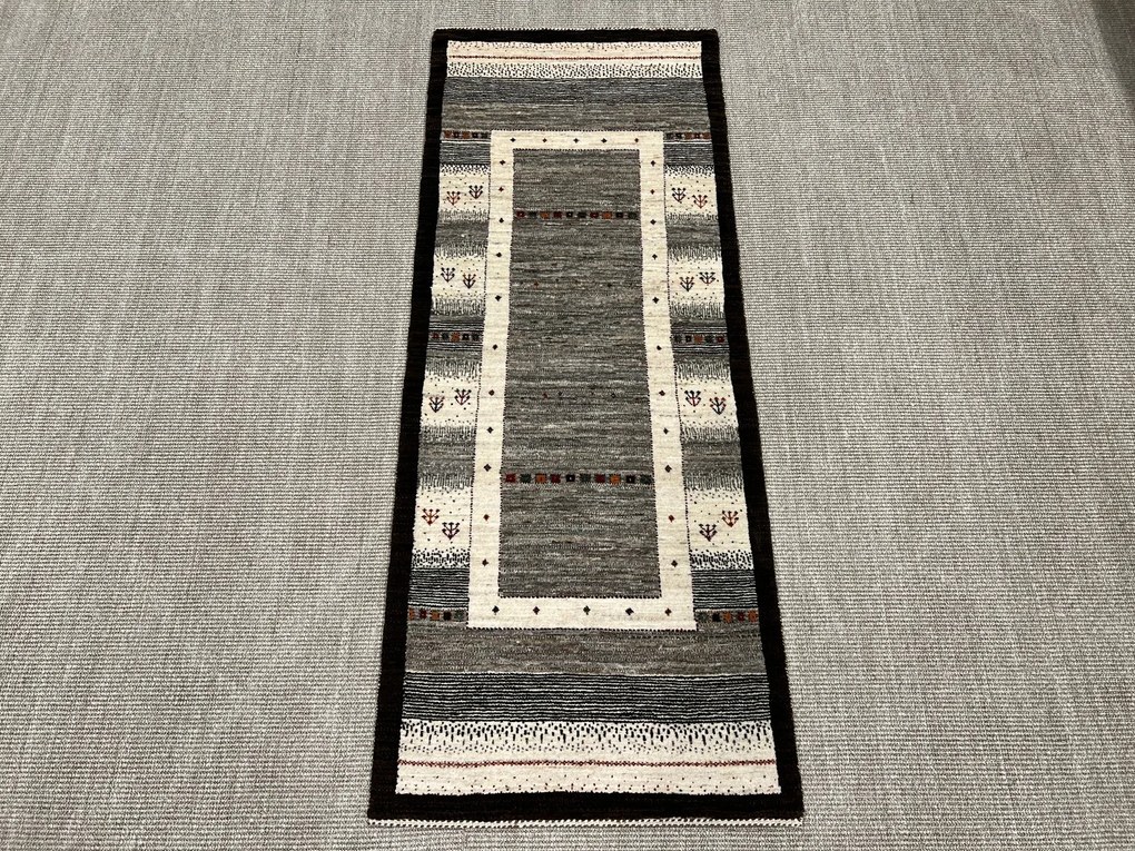 Loribaft Tappeto persiano 70x170 Beige (Iran) Annodato A Mano
