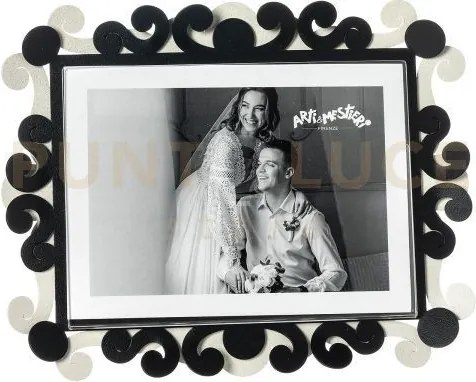 Portafoto koko grande orizzontale avorio,nero