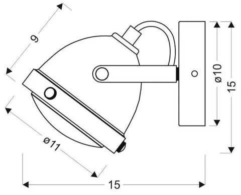 Luce Spot da parete FRODO 1xGU10/40W/230V