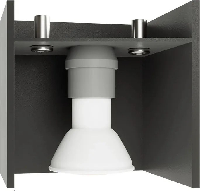 Applique Rettangolare da soffitto 2xGU10 QUAD in alluminio