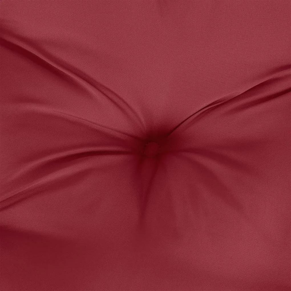 Cuscino per Pallet Rosso Vino 120x40x12 cm in Tessuto