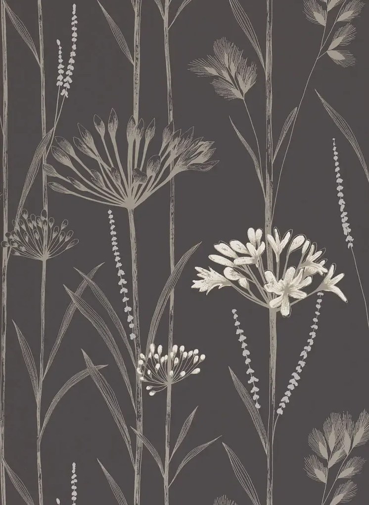 Harlequin Carta da parati Gardinum - Charcoal Flint And Gilver
