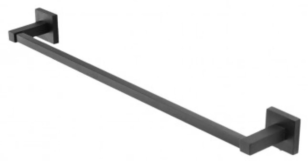 Porta Asciugamani a Parete 50 Cm Feridras "BlackRock" Nero Opaco