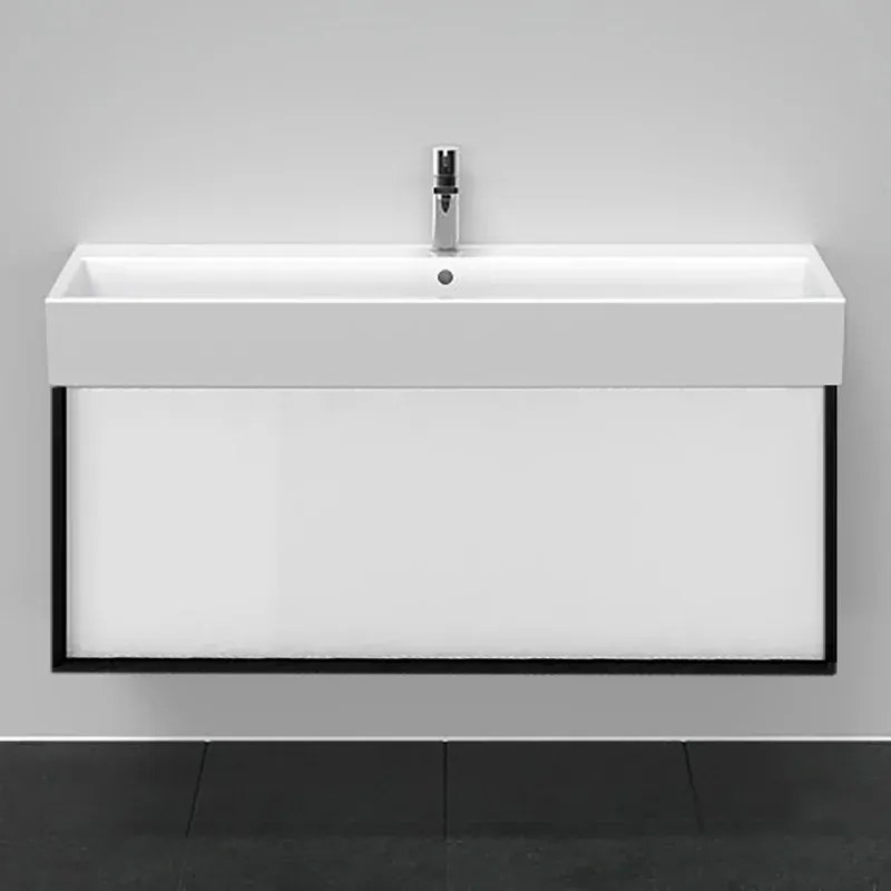 Mobile sottolavabo e lavabo Neo Frame per vasca centrale rovere nero L 90 x H 32 x P 48 cm