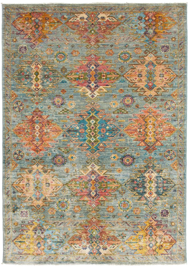 Samarkand Tappeto orientale 150 x 210 Grigio (Pakistan) Annodato A Mano