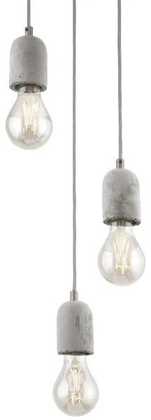 Eglo 95523 - Lampadario SILVARES 3xE27/60W/230V