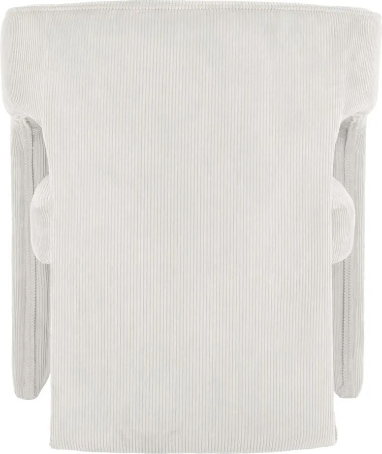 Poltrona in velluto a coste bianco Vigor - Leitmotiv